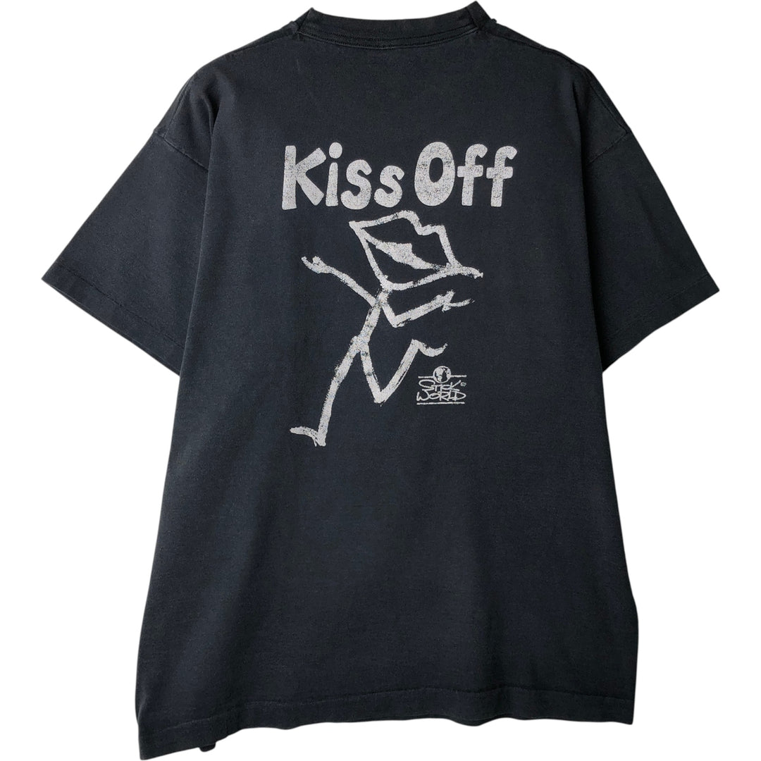 90'S Fruit of the Loom Message Print T-Shirt Made in USA Men's XL Vintage cotton black type Vintage Second Hand