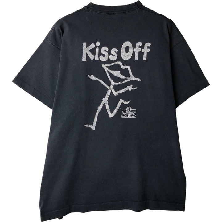 90'S Fruit of the Loom Message Print T-Shirt Made in USA Men's XL Vintage cotton black type Vintage Second Hand