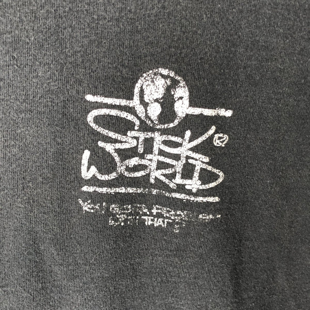 90'S Fruit of the Loom Message Print T-Shirt Made in USA Men's XL Vintage cotton black type Vintage Second Hand