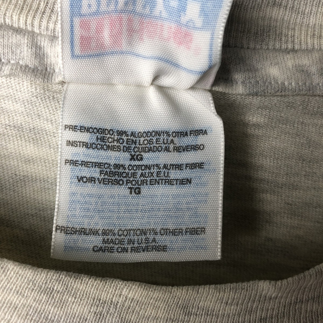 Vintage 90'S Hanes floral print T-shirt, made in the USA, men's size XL cotton gray type Vintage Second Hand