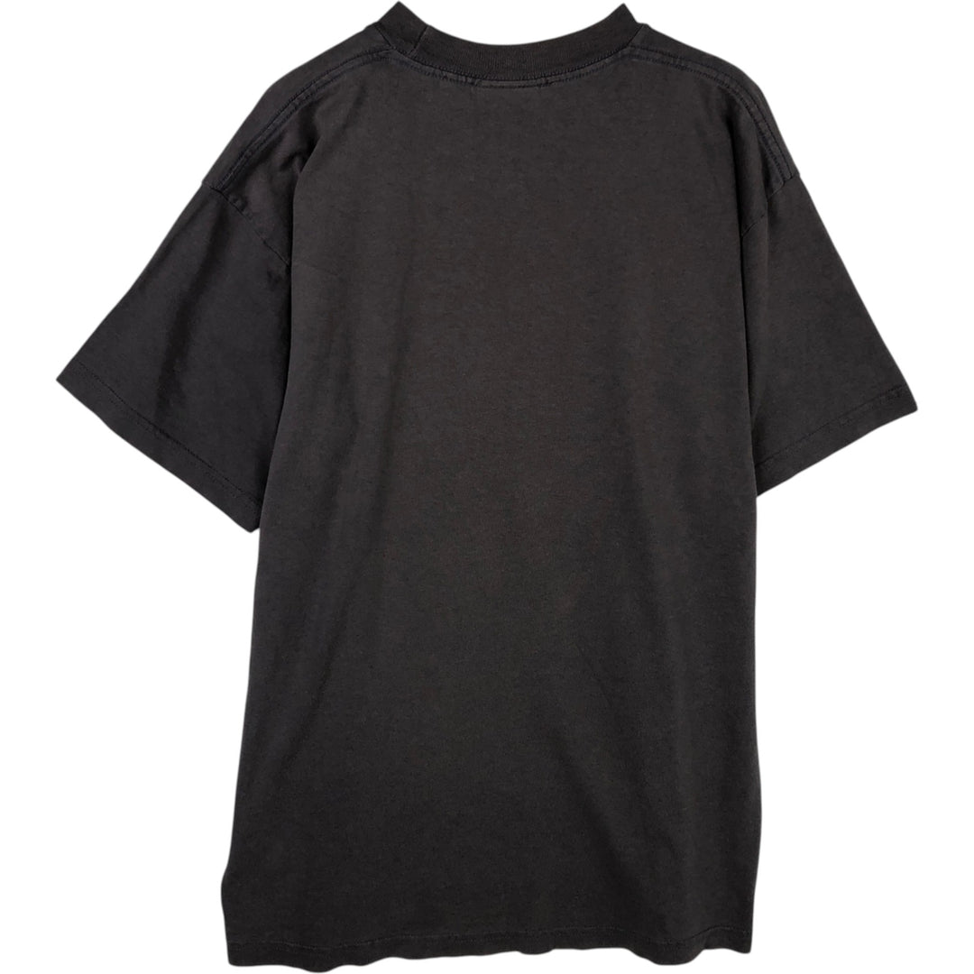 FOS CLOTHING Printed T-shirt, Made in USA, Men's Size L cotton Charcoal Vintage Second Hand