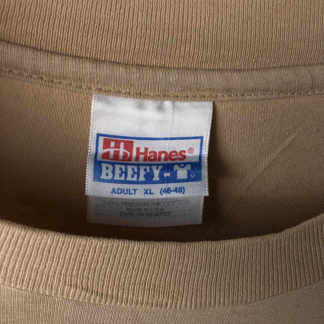 Vintage 90'S Hanes Skull Print T-Shirt, Made in USA, Men's XL cotton brown type Vintage Second Hand