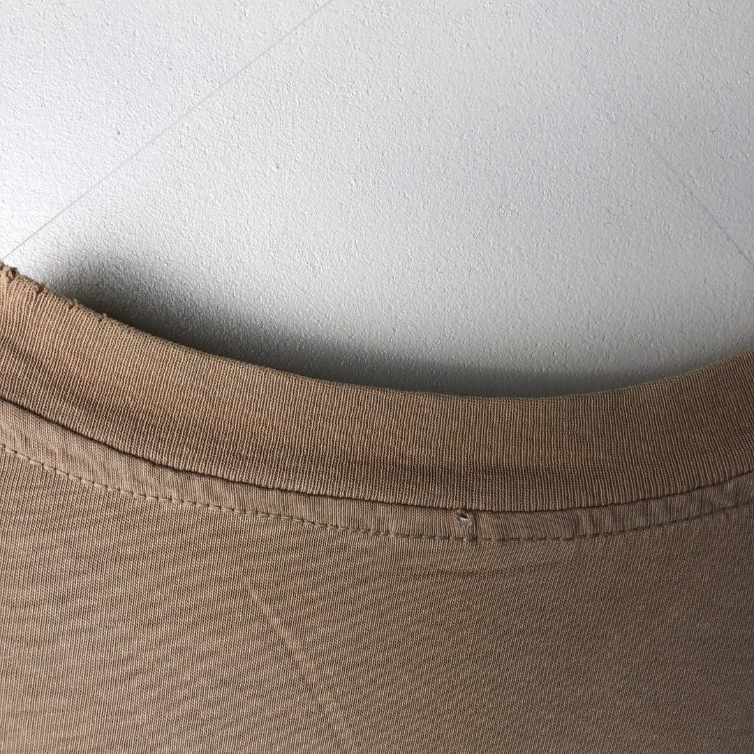 Vintage 90'S Hanes Skull Print T-Shirt, Made in USA, Men's XL cotton brown type Vintage Second Hand