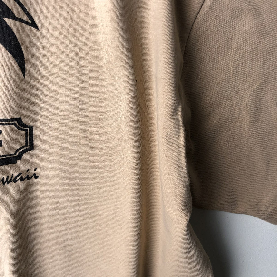 Vintage 90'S Hanes Skull Print T-Shirt, Made in USA, Men's XL cotton brown type Vintage Second Hand