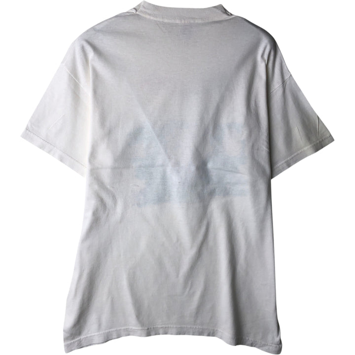 80'S SCREEN STARS Printed T-shirt, Men's, Size L, Vintage cotton white type Vintage Second Hand