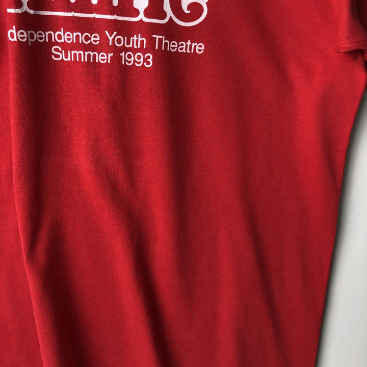 Vintage 90'S Fruit of the Loom Best Annie print T-shirt, Made in USA, Men's Size L cotton red type Vintage Second Hand