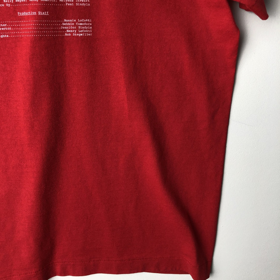 Vintage 90'S Fruit of the Loom Best Annie print T-shirt, Made in USA, Men's Size L cotton red type Vintage Second Hand