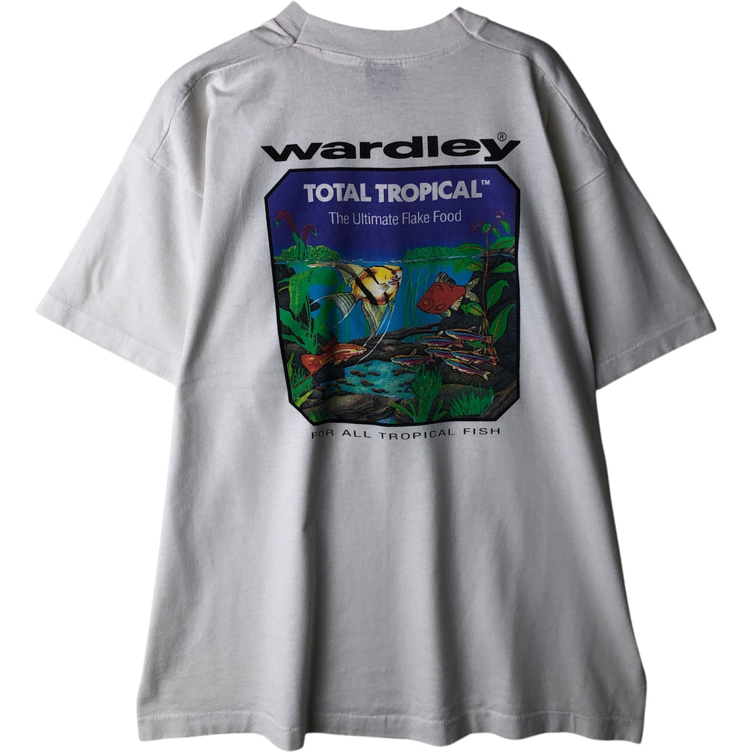 90'S Fruit of the Loom Best Fish Print T-Shirt, Made in USA, Men's XL, Vintage cotton white type Vintage Second Hand