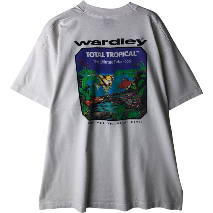 90'S Fruit of the Loom Best Fish Print T-Shirt, Made in USA, Men's XL, Vintage cotton white type Vintage Second Hand