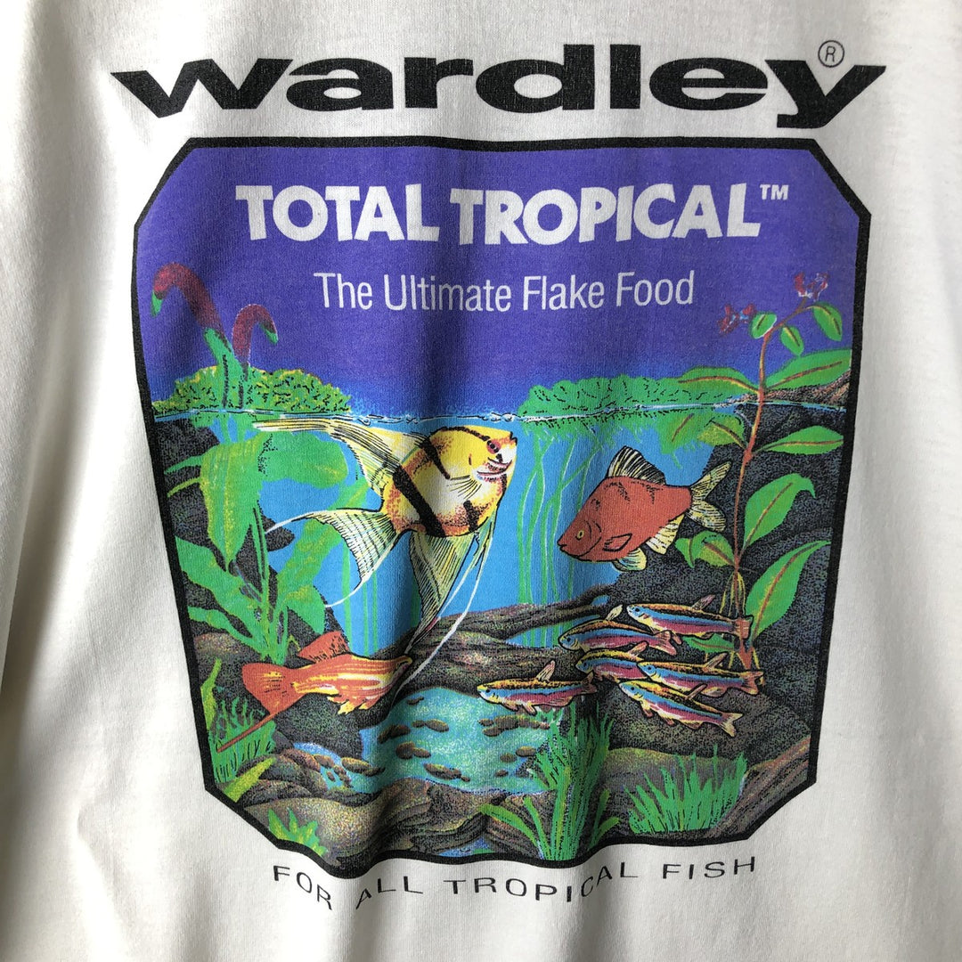 90'S Fruit of the Loom Best Fish Print T-Shirt, Made in USA, Men's XL, Vintage cotton white type Vintage Second Hand