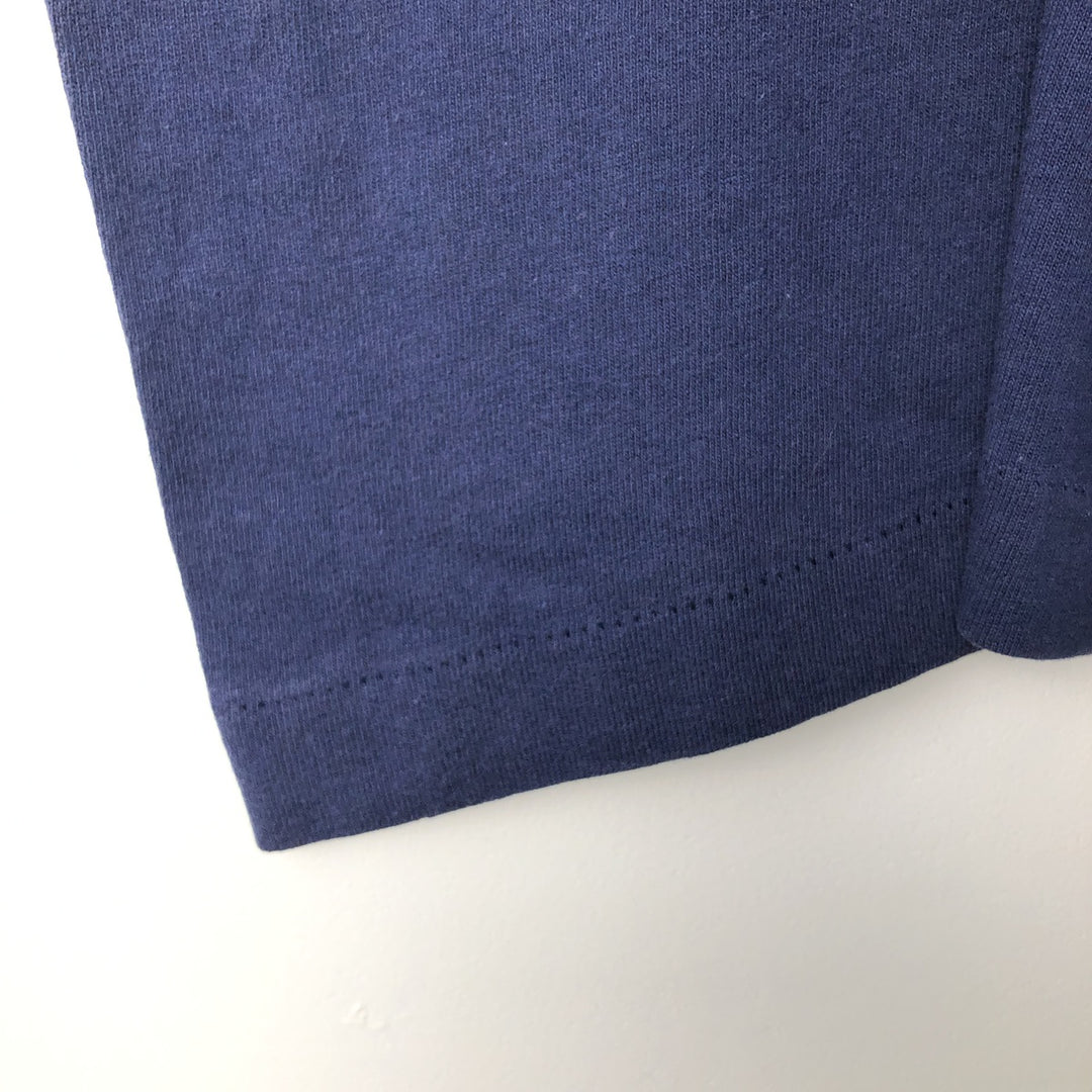90'S Fruit of the Loom Message Print T-Shirt Made in Canada Men's XL Vintage cotton navy blue type Vintage Second Hand