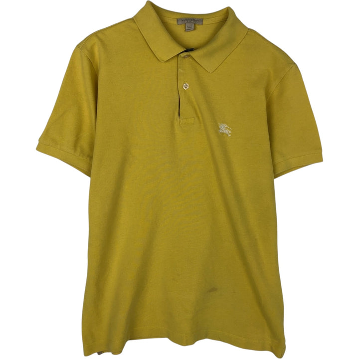 Burberry's BRIT short-sleeved polo shirt, men's size M cotton yellow type Vintage Second Hand