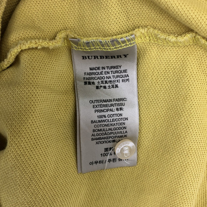 Burberry's BRIT short-sleeved polo shirt, men's size M cotton yellow type Vintage Second Hand