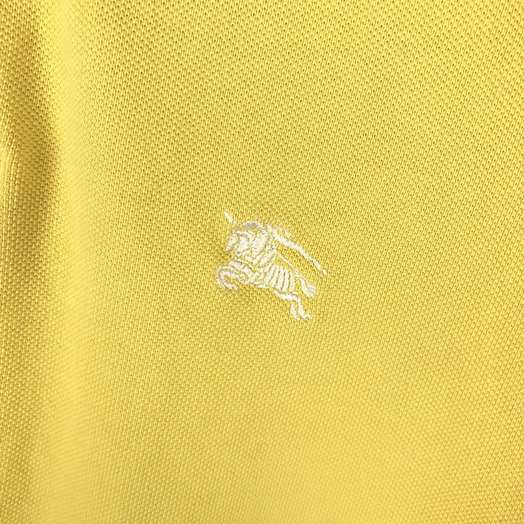 Burberry's BRIT short-sleeved polo shirt, men's size M cotton yellow type Vintage Second Hand