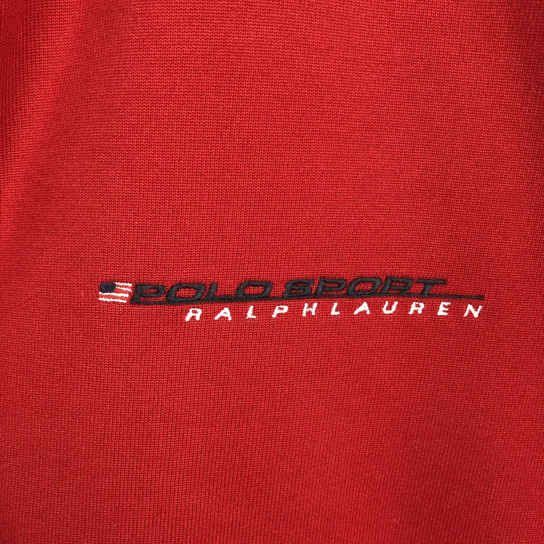 90'S Ralph Lauren POLO SPORT Polycotton Jersey Track Jacket, Men's Size XL cotton red type Vintage Second Hand