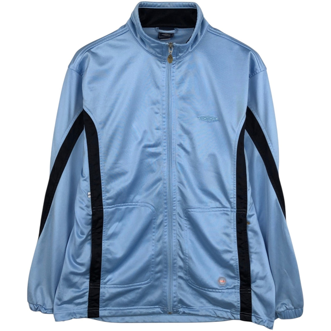 2000'S Umbro Jersey Track Jacket, Men's Size M polyester Blue type light blue Vintage Second Hand
