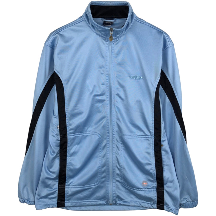 2000'S Umbro Jersey Track Jacket, Men's Size M polyester Blue type light blue Vintage Second Hand