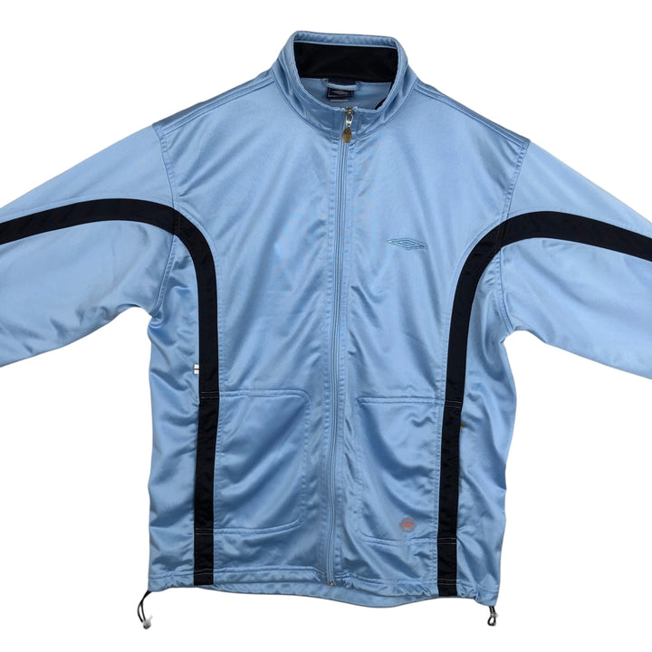2000'S Umbro Jersey Track Jacket, Men's Size M polyester Blue type light blue Vintage Second Hand