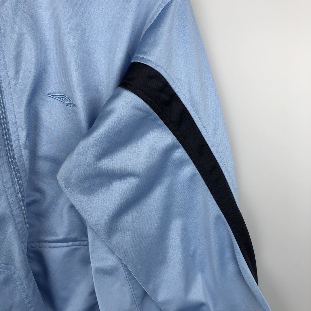 2000'S Umbro Jersey Track Jacket, Men's Size M polyester Blue type light blue Vintage Second Hand