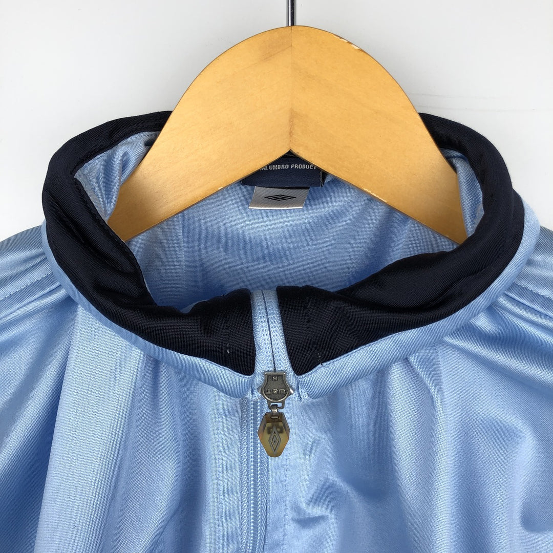 2000'S Umbro Jersey Track Jacket, Men's Size M polyester Blue type light blue Vintage Second Hand