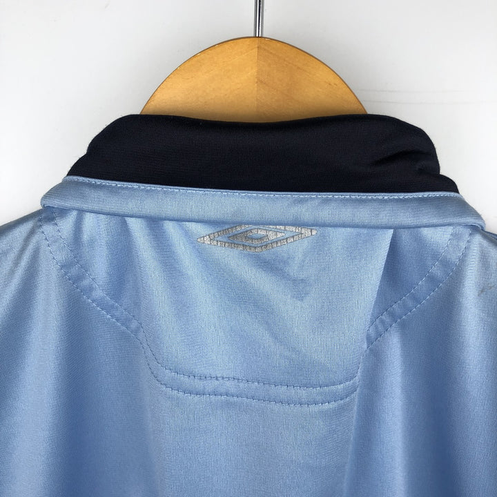 2000'S Umbro Jersey Track Jacket, Men's Size M polyester Blue type light blue Vintage Second Hand