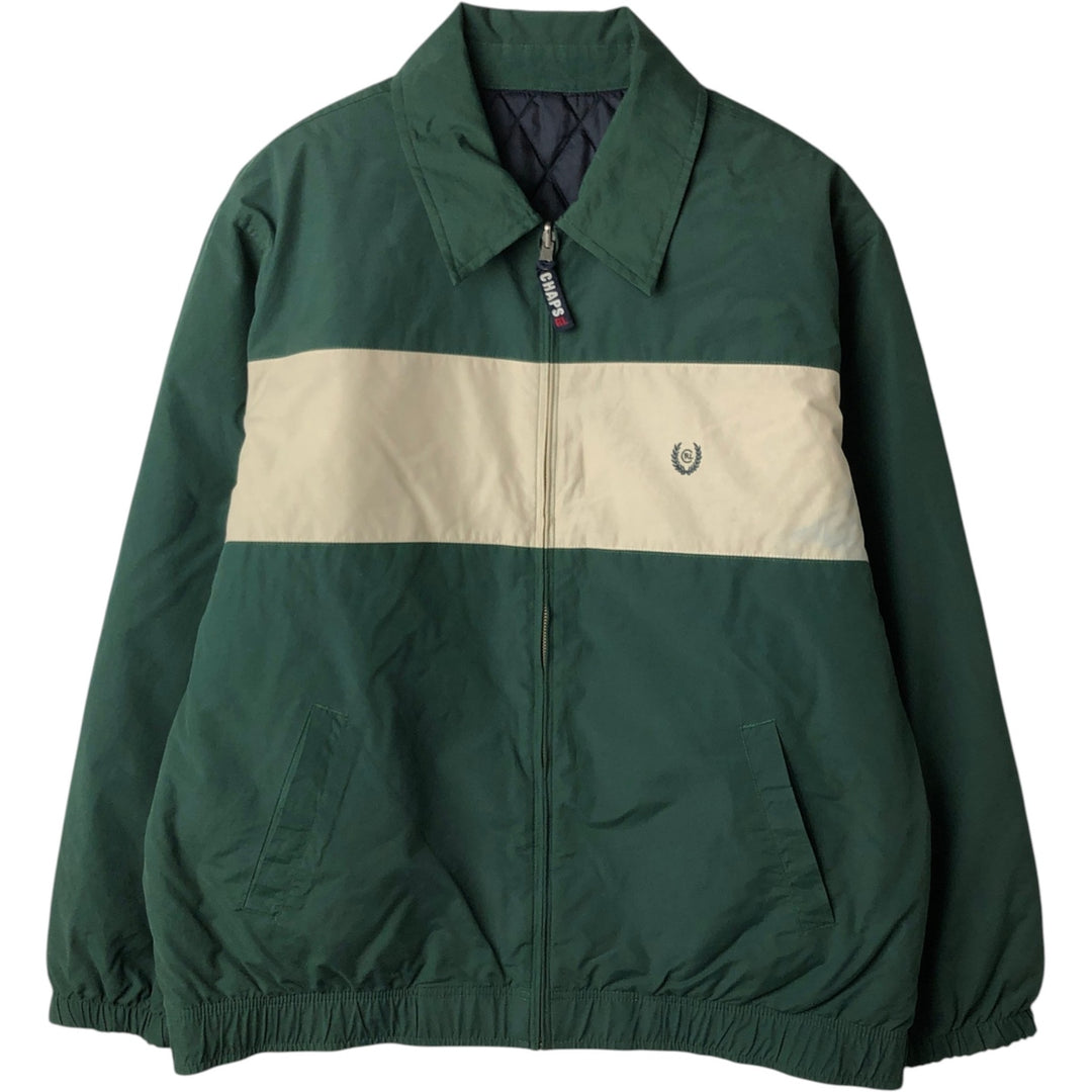 Ralph Lauren CHAPS reversible quilted cotton jacket, men's size L cotton Green type dark green Vintage Second Hand