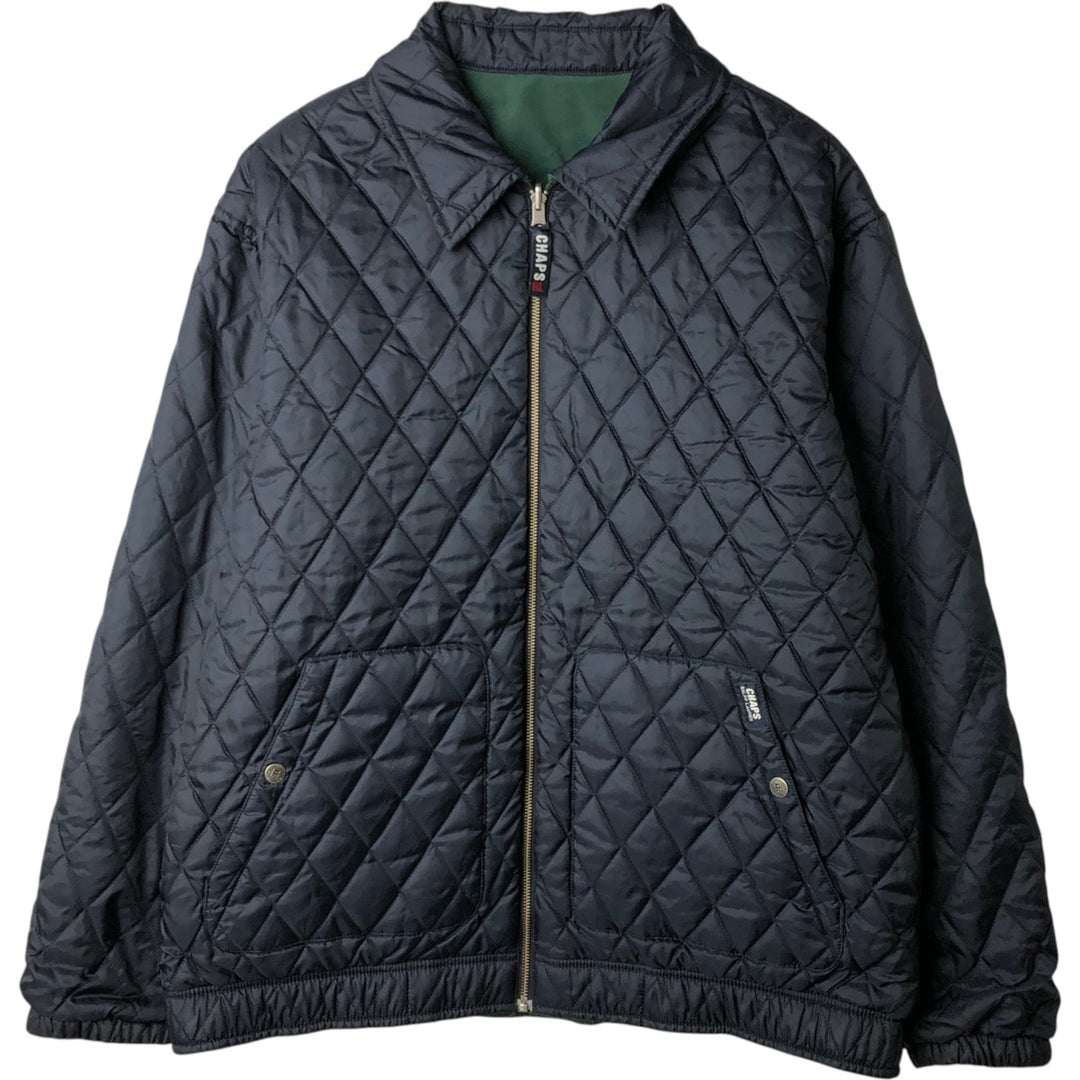 Ralph Lauren CHAPS reversible quilted cotton jacket, men's size L cotton Green type dark green Vintage Second Hand