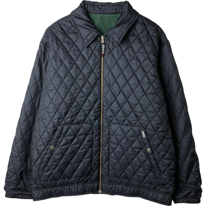 Ralph Lauren CHAPS reversible quilted cotton jacket, men's size L cotton Green type dark green Vintage Second Hand
