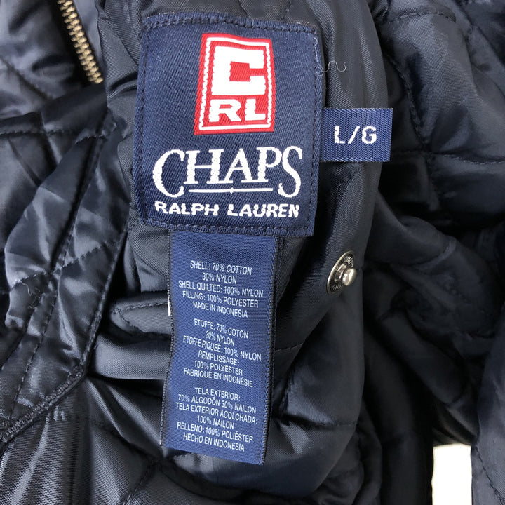 Ralph Lauren CHAPS reversible quilted cotton jacket, men's size L cotton Green type dark green Vintage Second Hand