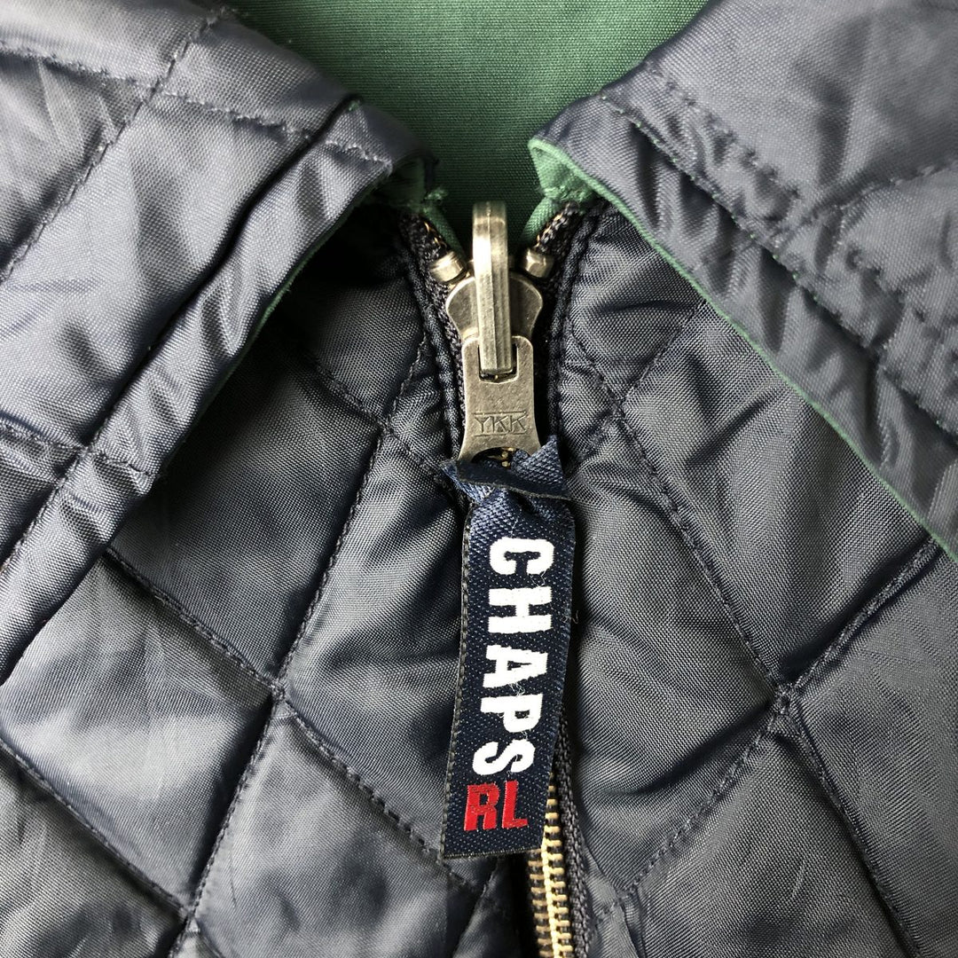 Ralph Lauren CHAPS reversible quilted cotton jacket, men's size L cotton Green type dark green Vintage Second Hand