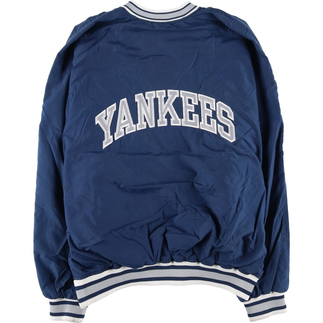 90'S Starter MLB New York Yankees Half-Snap Nylon Pullover, Men's Size L Nylon navy blue type Vintage Second Hand