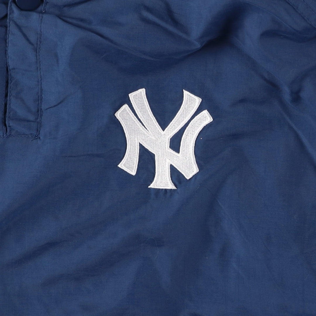 90'S Starter MLB New York Yankees Half-Snap Nylon Pullover, Men's Size L Nylon navy blue type Vintage Second Hand