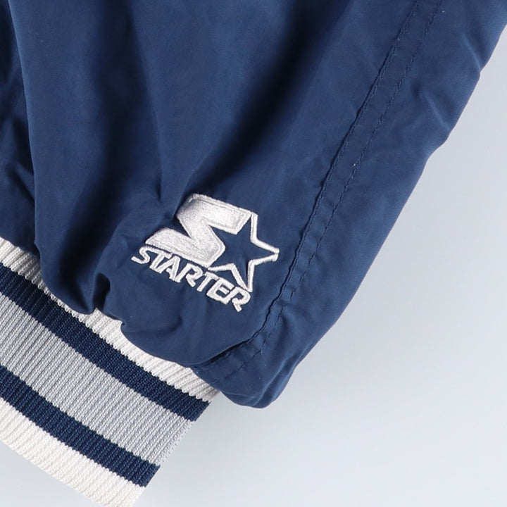 90'S Starter MLB New York Yankees Half-Snap Nylon Pullover, Men's Size L Nylon navy blue type Vintage Second Hand