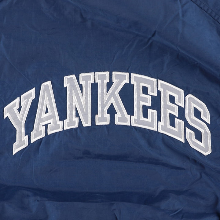 90'S Starter MLB New York Yankees Half-Snap Nylon Pullover, Men's Size L Nylon navy blue type Vintage Second Hand
