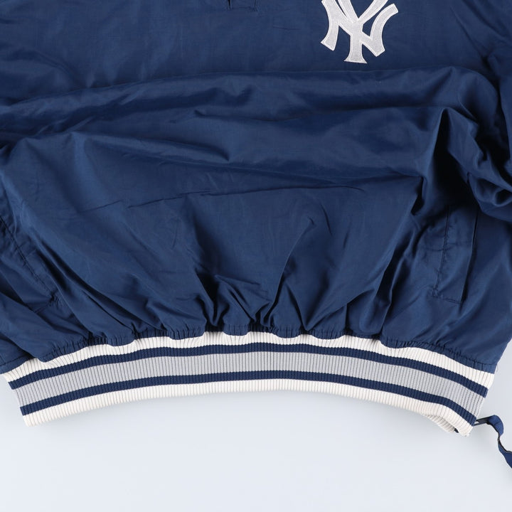 90'S Starter MLB New York Yankees Half-Snap Nylon Pullover, Men's Size L Nylon navy blue type Vintage Second Hand