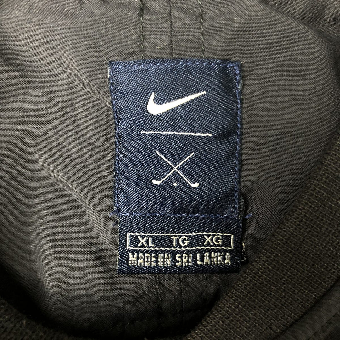 Nike Golf Half-Button Nylon Pullover, Men's Size XL Nylon black type Vintage Second Hand