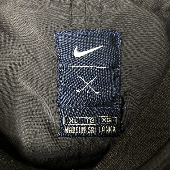 Nike Golf Half-Button Nylon Pullover, Men's Size XL Nylon black type Vintage Second Hand