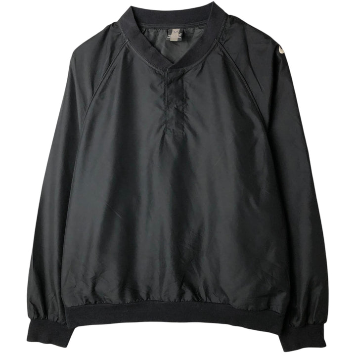 Nike Half Snap Warm-Up Pullover, Men's Size Medium polyester black type Vintage Second Hand
