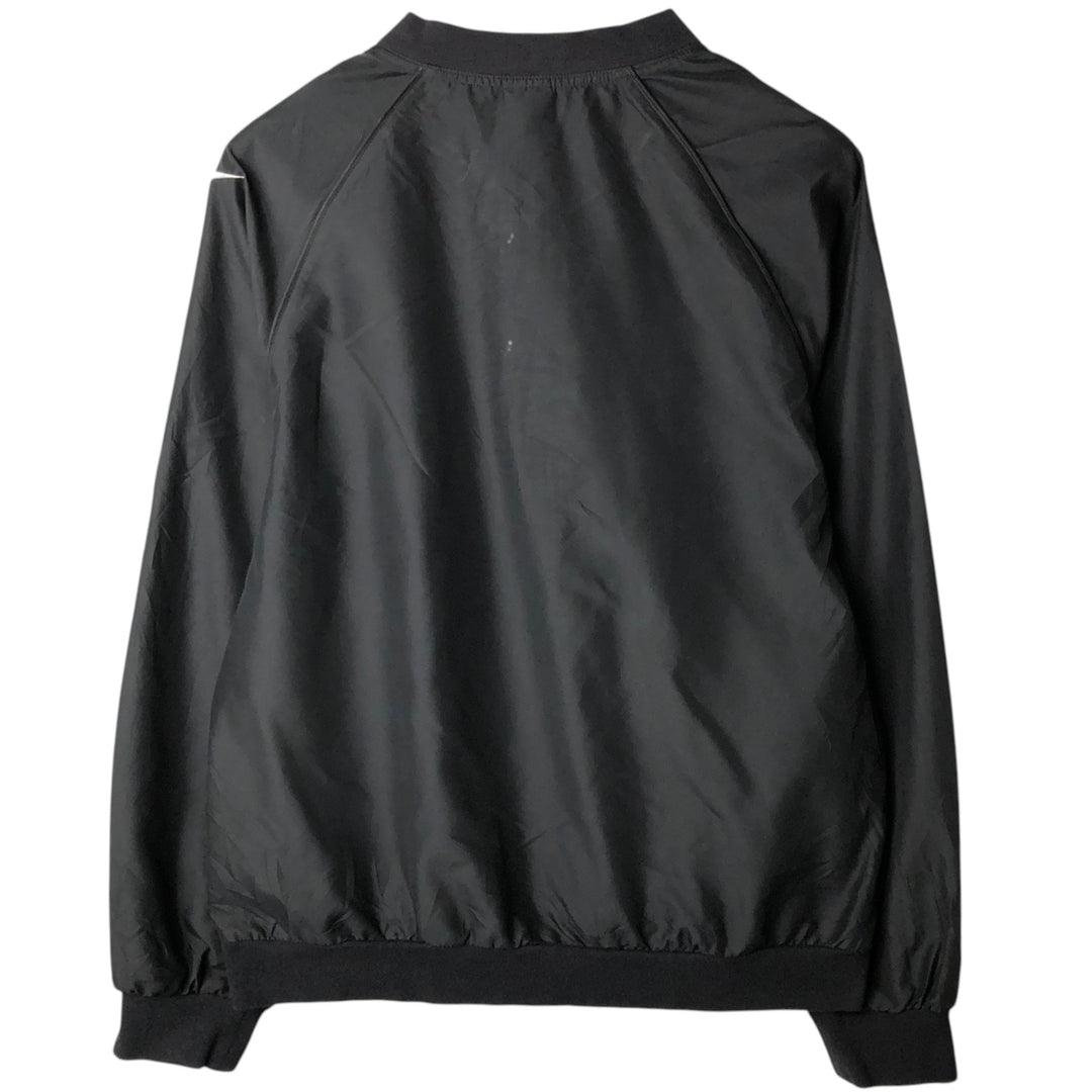 Nike Half Snap Warm-Up Pullover, Men's Size Medium polyester black type Vintage Second Hand