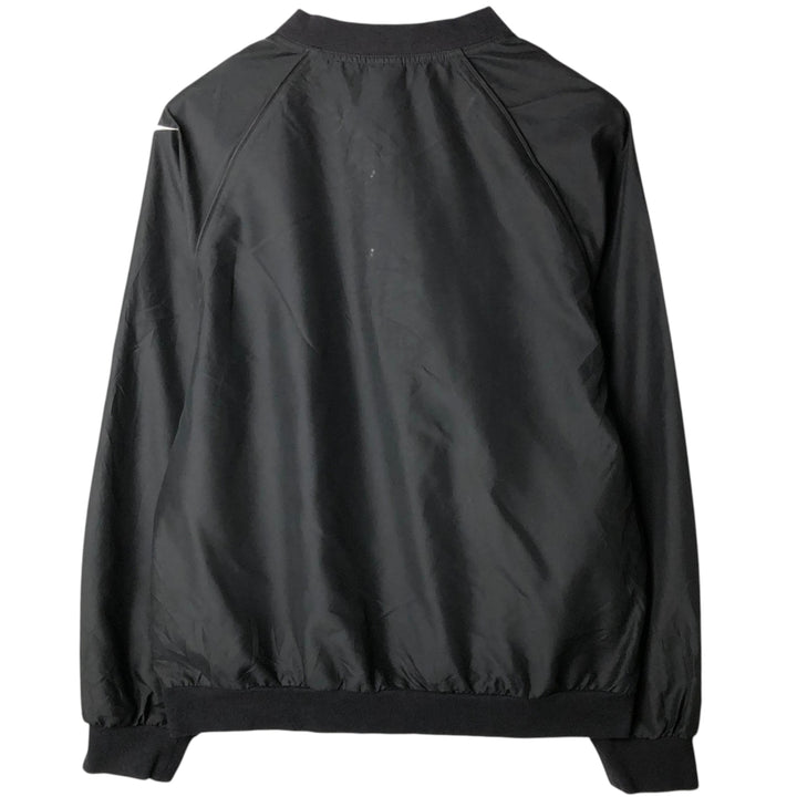 Nike Half Snap Warm-Up Pullover, Men's Size Medium polyester black type Vintage Second Hand