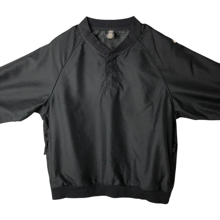 Nike Half Snap Warm-Up Pullover, Men's Size Medium polyester black type Vintage Second Hand