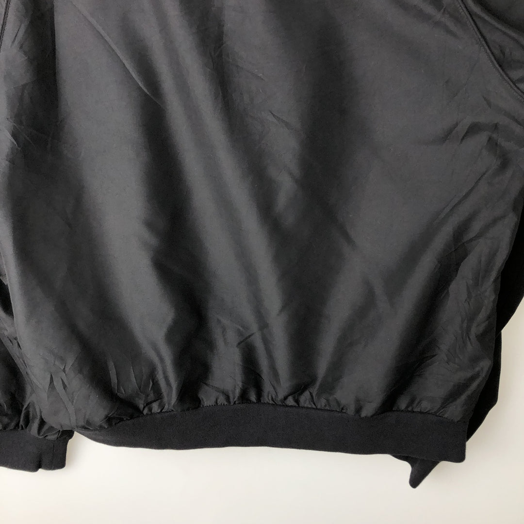 Nike Half Snap Warm-Up Pullover, Men's Size Medium polyester black type Vintage Second Hand
