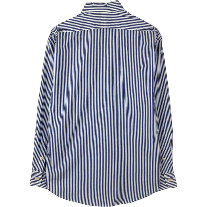 Ralph Lauren Striped Pattern Long Sleeve Cotton Striped Shirt, Women's Size M cotton blue type Vintage Second Hand