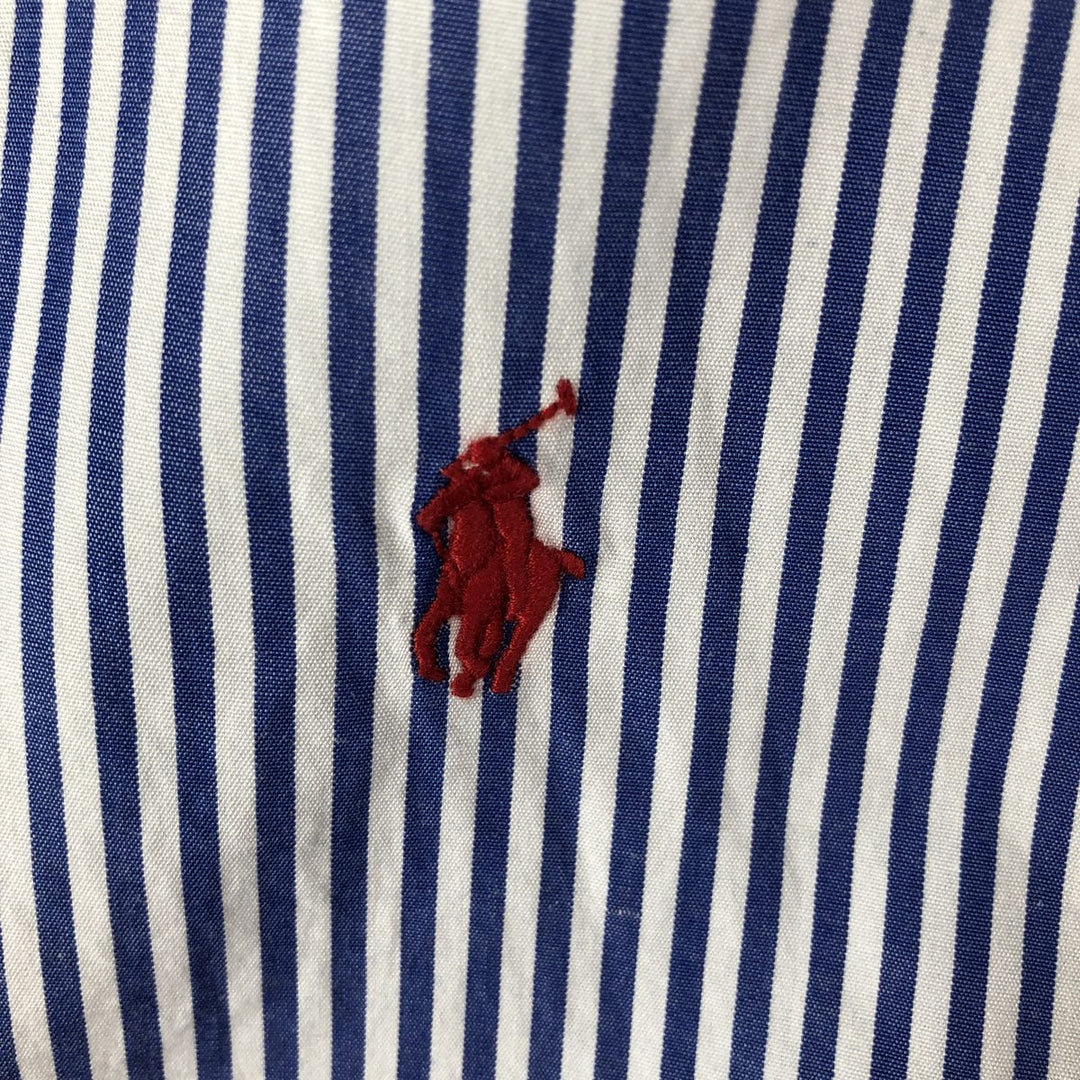 Ralph Lauren Striped Pattern Long Sleeve Cotton Striped Shirt, Women's Size M cotton blue type Vintage Second Hand