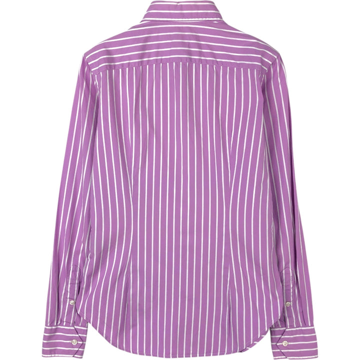 Ralph Lauren RALPH LAUREN SPORT long-sleeved cotton striped shirt, women's size S cotton purple type Vintage Second Hand