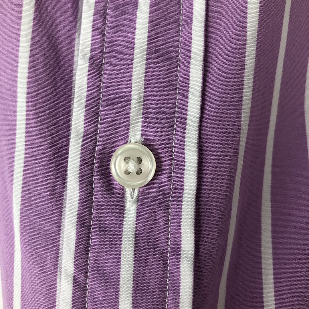Ralph Lauren RALPH LAUREN SPORT long-sleeved cotton striped shirt, women's size S cotton purple type Vintage Second Hand