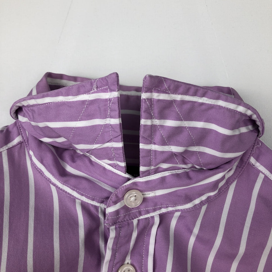 Ralph Lauren RALPH LAUREN SPORT long-sleeved cotton striped shirt, women's size S cotton purple type Vintage Second Hand