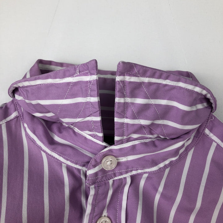 Ralph Lauren RALPH LAUREN SPORT long-sleeved cotton striped shirt, women's size S cotton purple type Vintage Second Hand