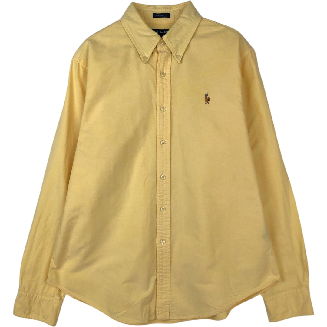 Ralph Lauren Classic Fit Long Sleeve Button-Down Shirt, Women's XXL cotton yellow type Vintage Second Hand
