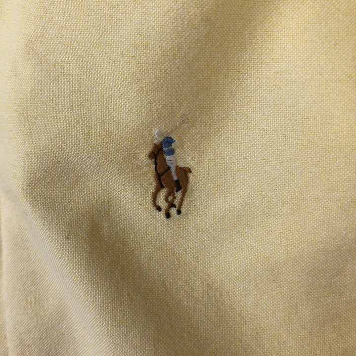 Ralph Lauren Classic Fit Long Sleeve Button-Down Shirt, Women's XXL cotton yellow type Vintage Second Hand